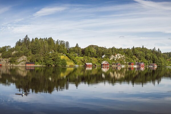 Panoramic photo of nature in Norway