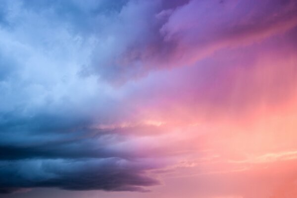 Purple pre-storm beautiful sky