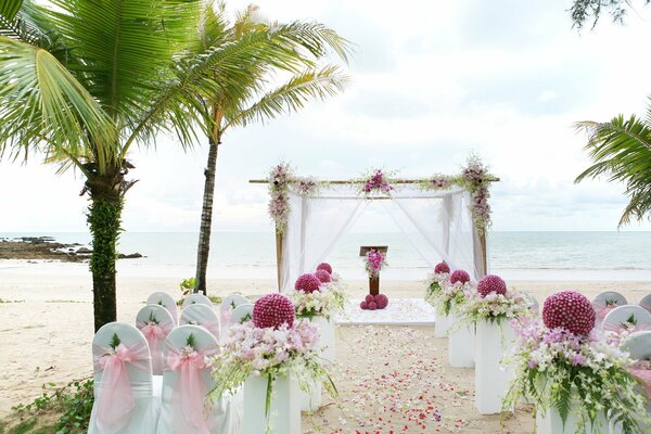 Check-out am Meer am Strand