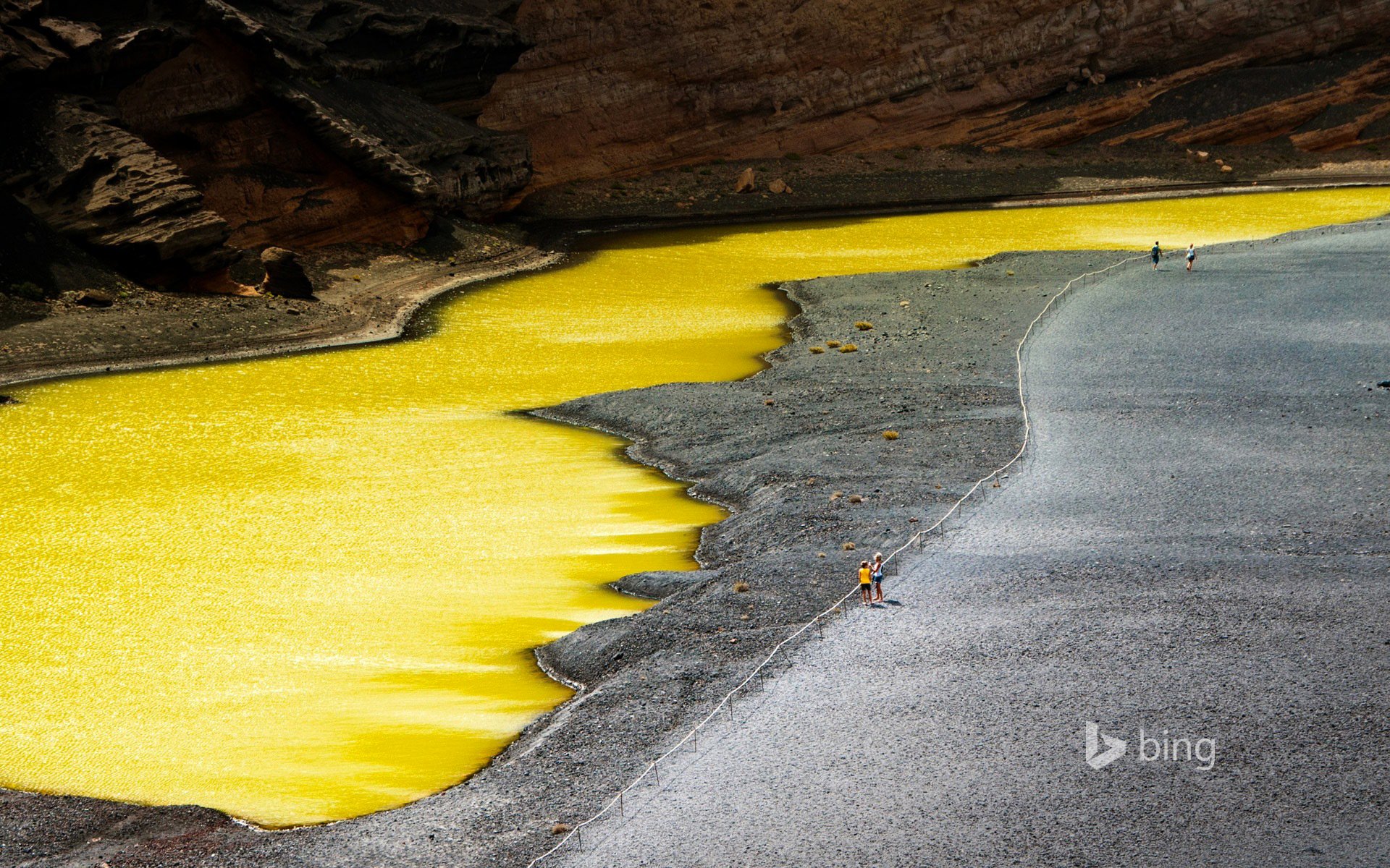 isole canarie charco de los siclos laguna verde lanzarote spagna