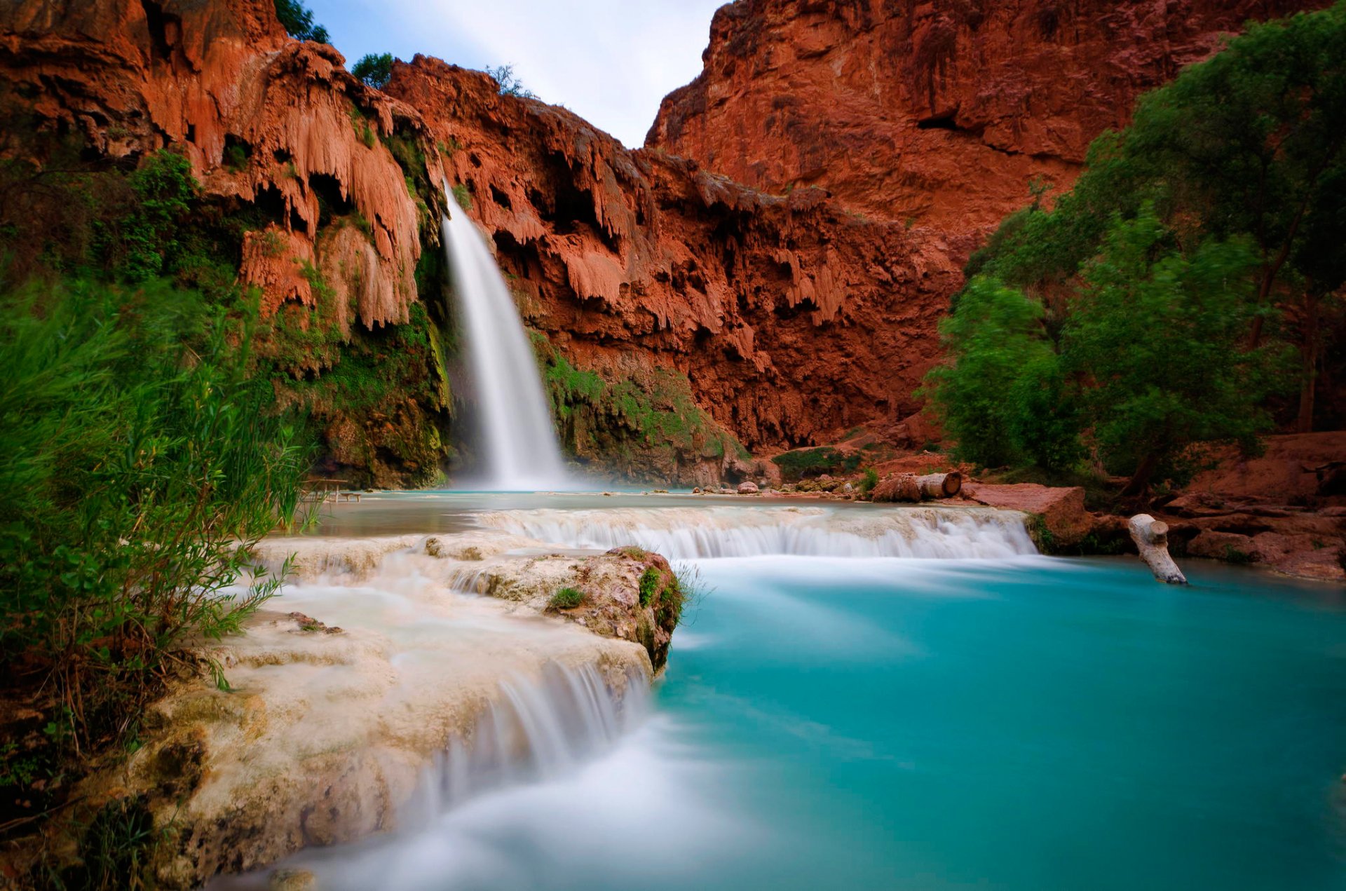 arizona estados unidos cielo cascada rocas