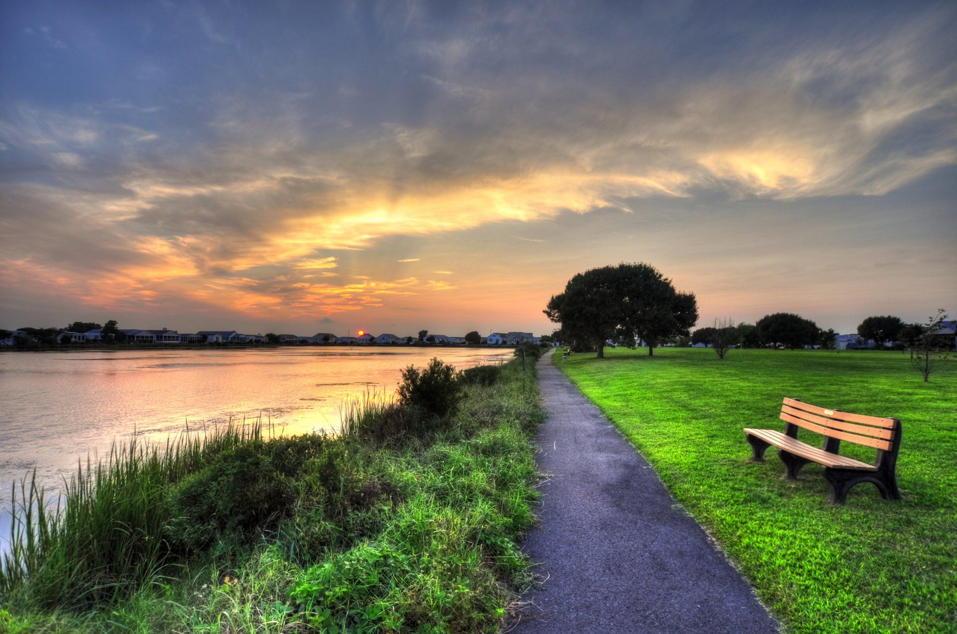 track turf park shop lake sunset