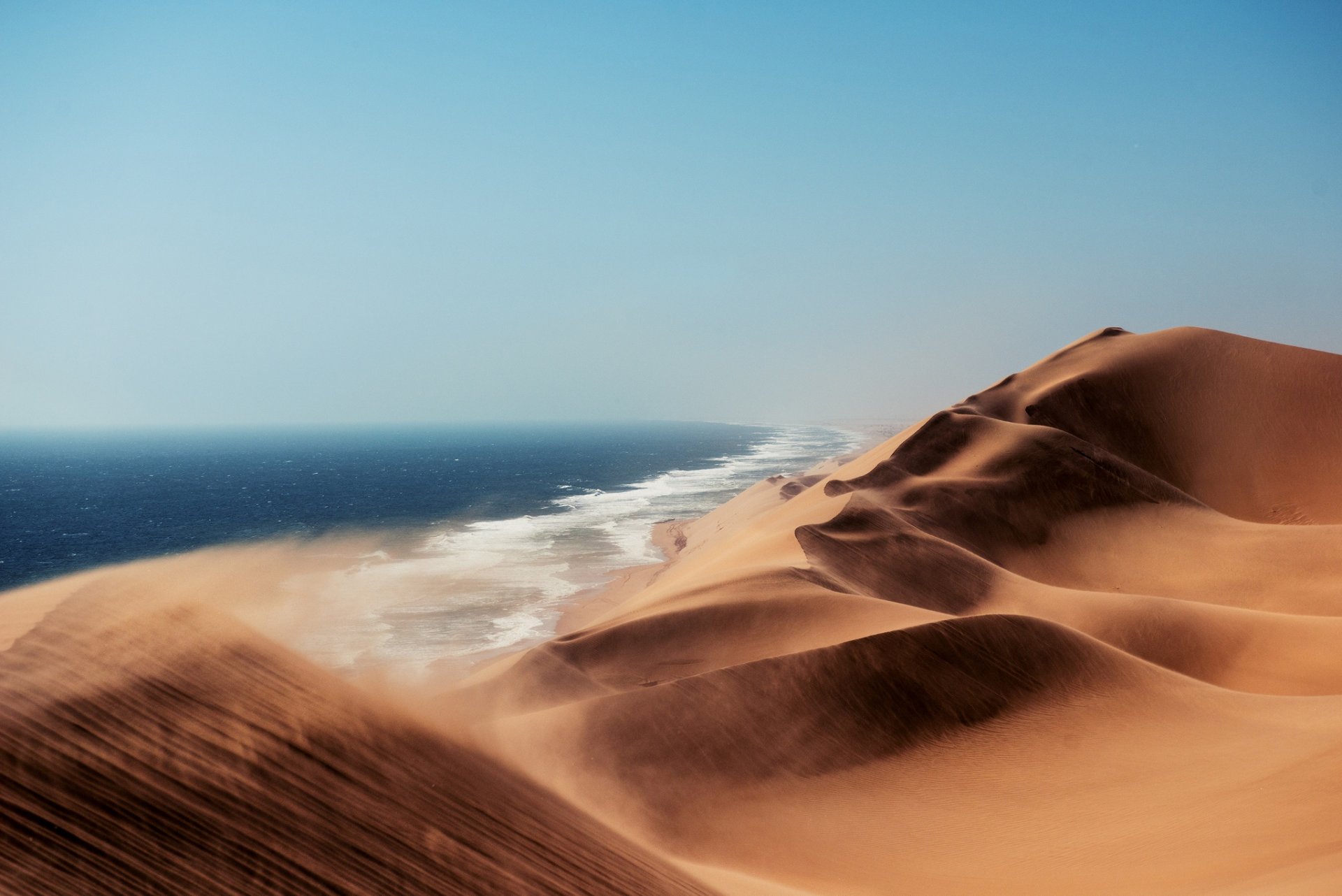 namibie désert du kalahari dunes sable vent océan atlantique