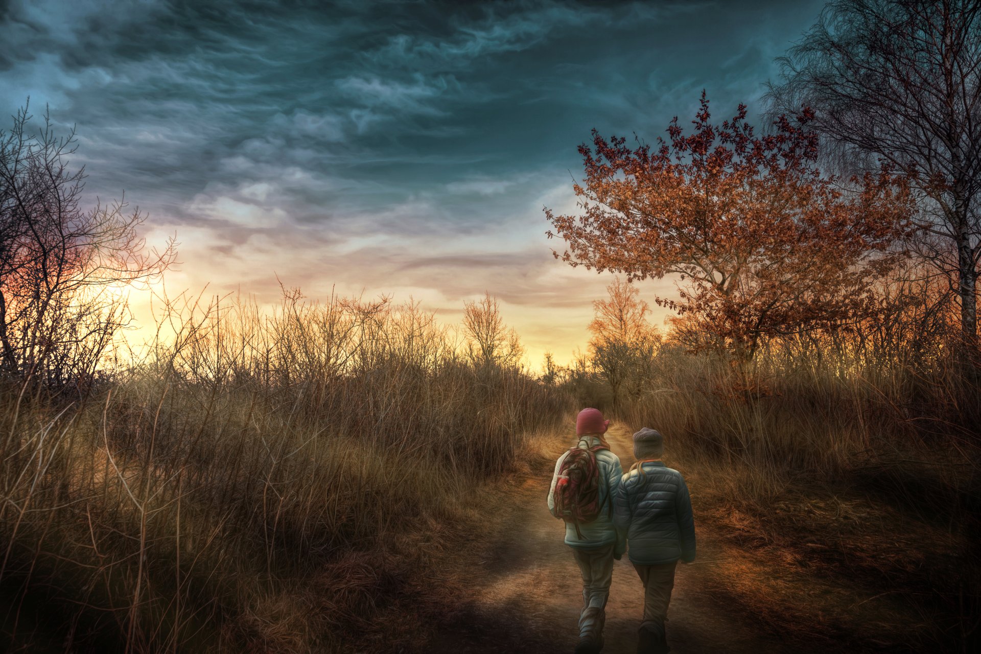 bambini foresta passeggiata trattamento