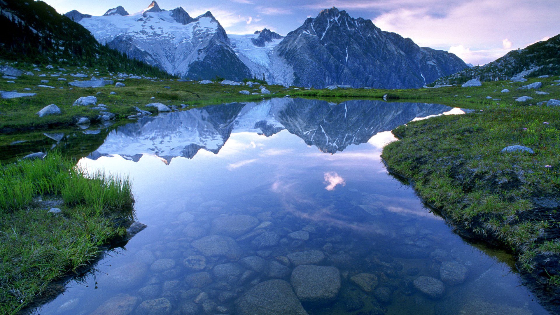 himmel berge see steine