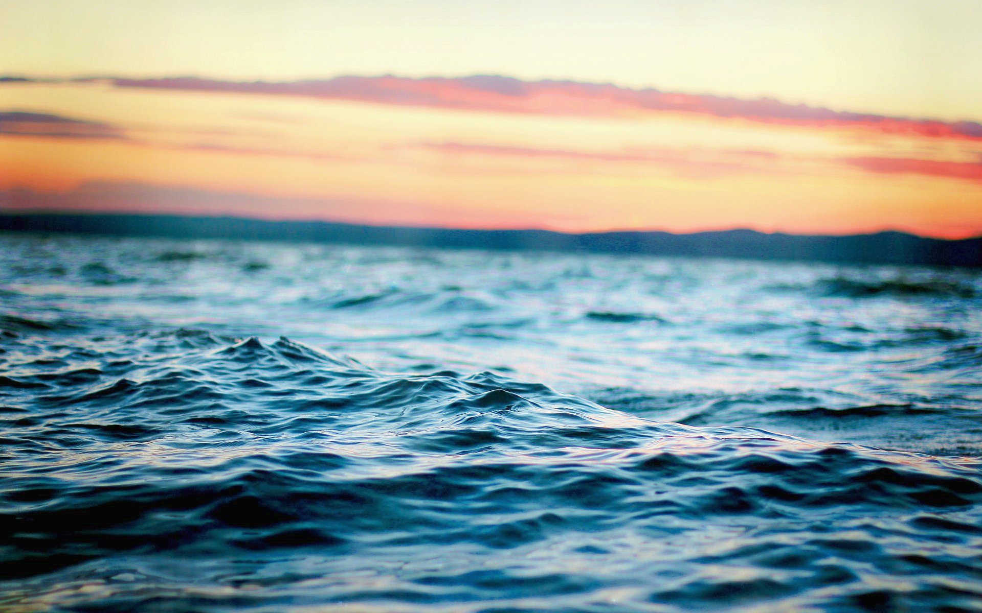 nature sea river water waves ocean sky clouds sunset dawn day background