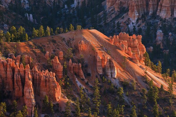 Nature. The slopes of the rocks in the National Park