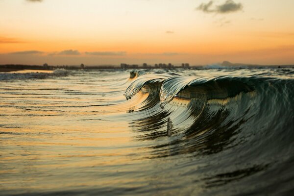 L insouciance de la mer sous la forme de vagues