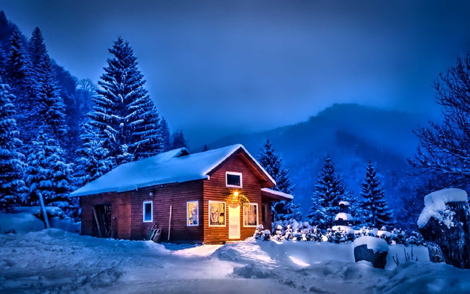 natura paesaggio inverno neve alberi cielo nuvole