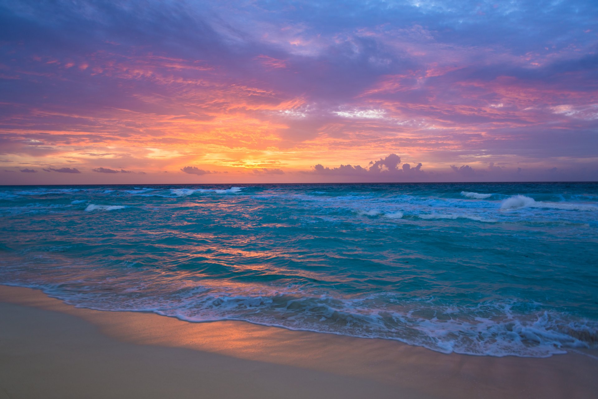 amanecer mar surf olas arena