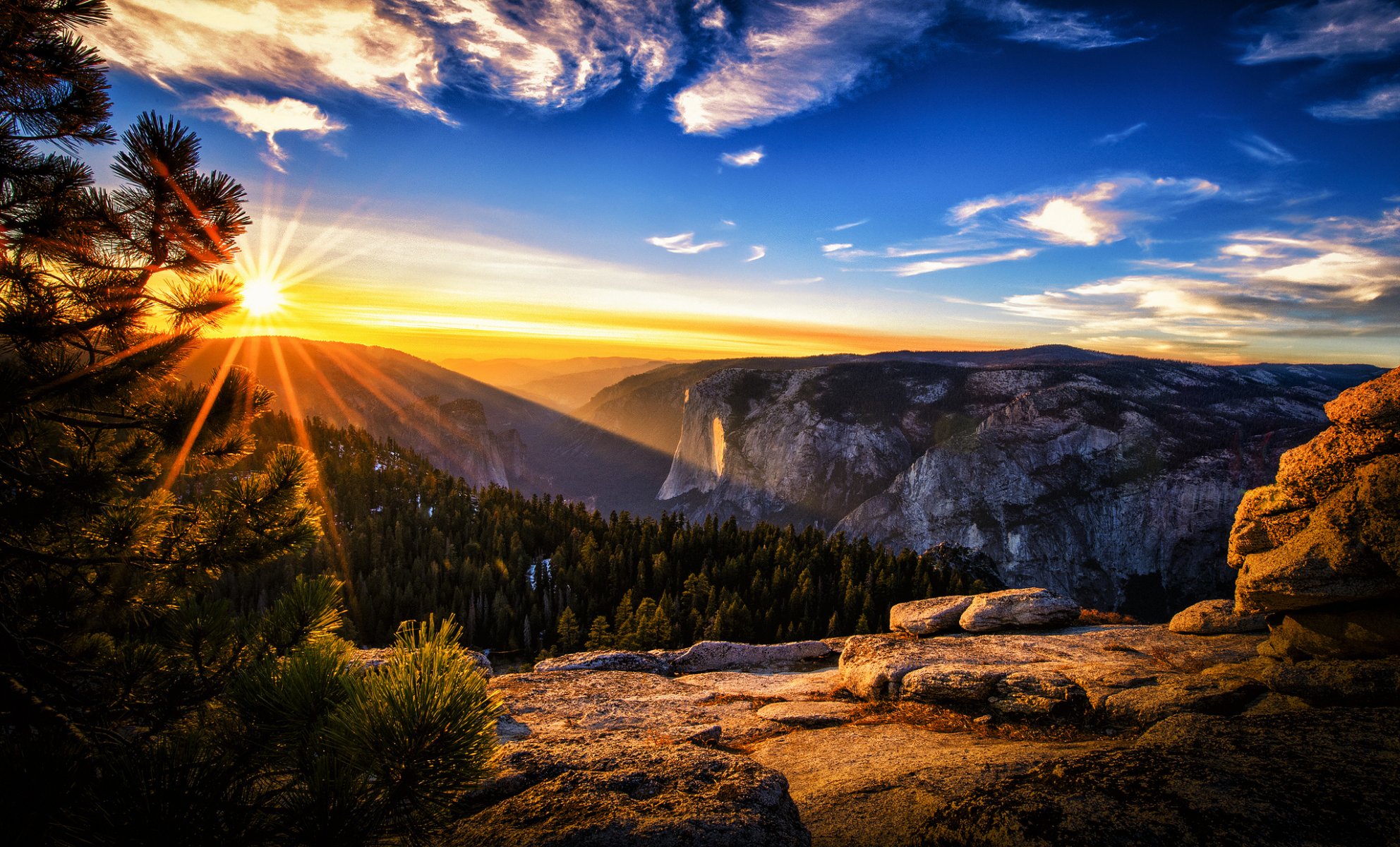 stati uniti california yosemite parco nazionale parco nazionale di yosemite estate mattina sole raggi