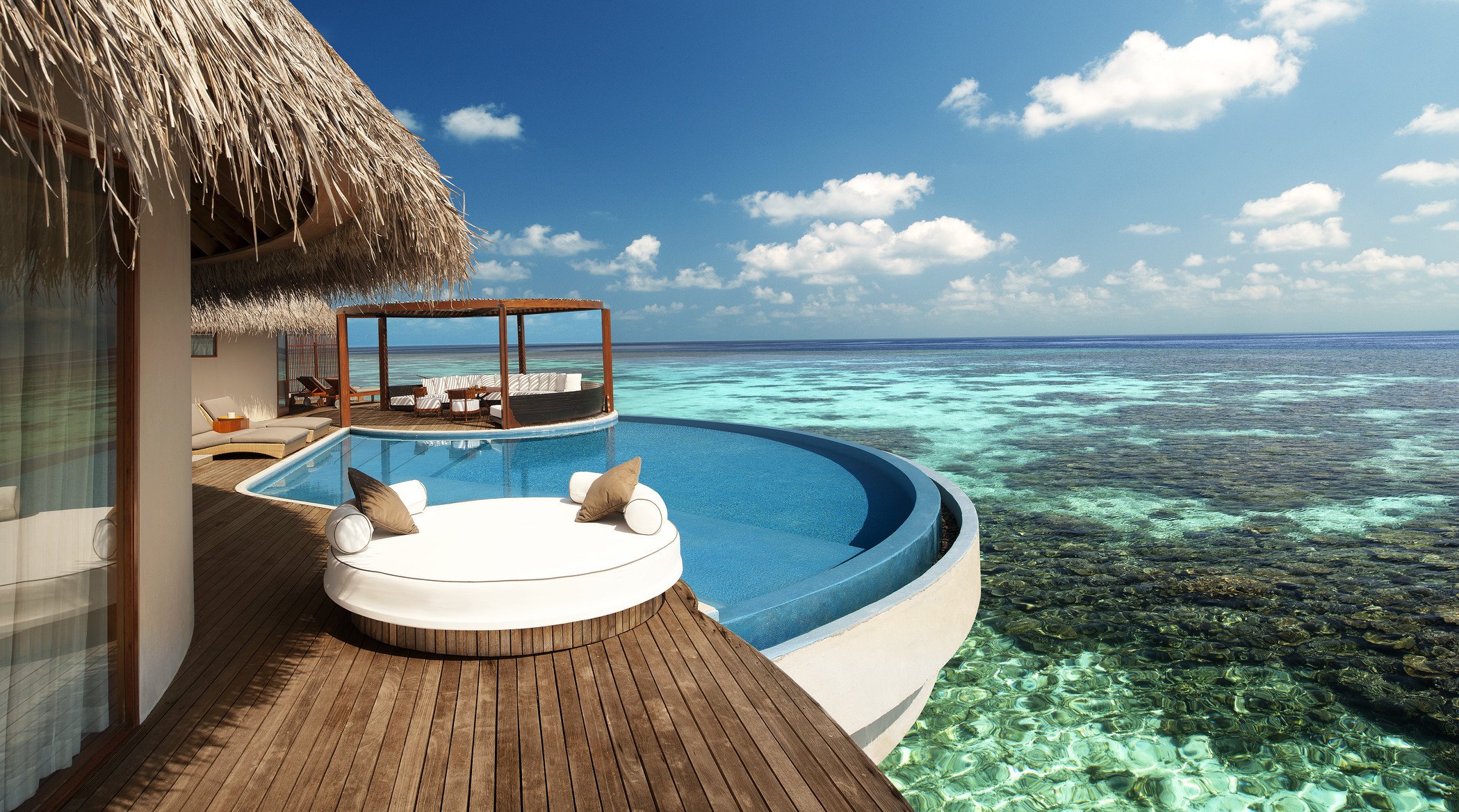 maldive fesda isola piscina oceano coralli corallo sfondo carta da parati widescreen schermo intero widescreen widescreen