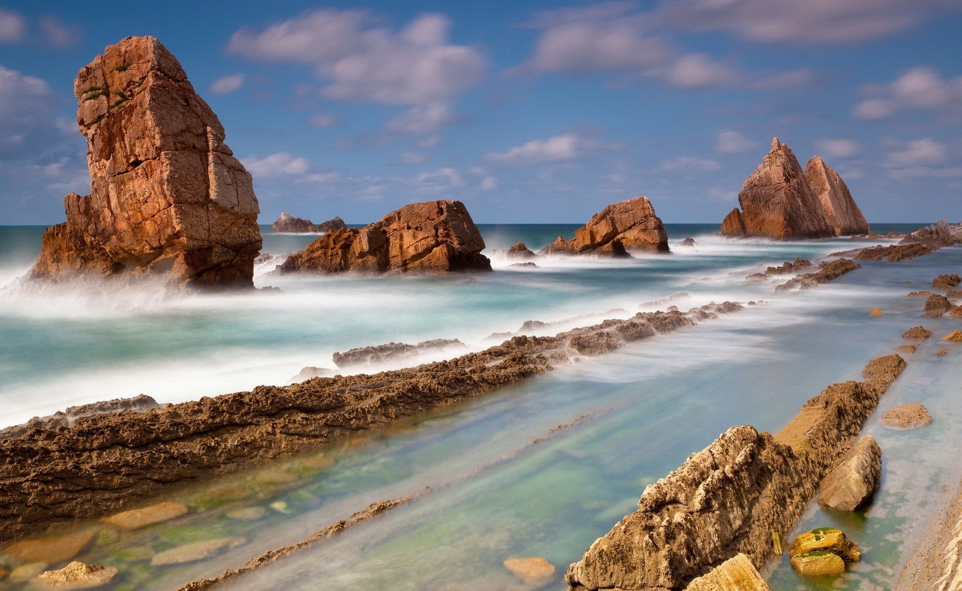 nature landscape water rock projection