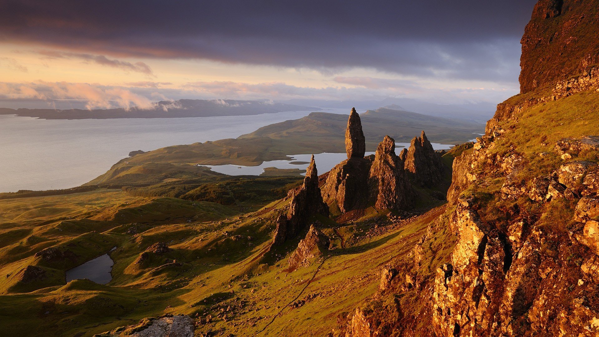 écosse montagnes roches eau nature europe skye roches pierres