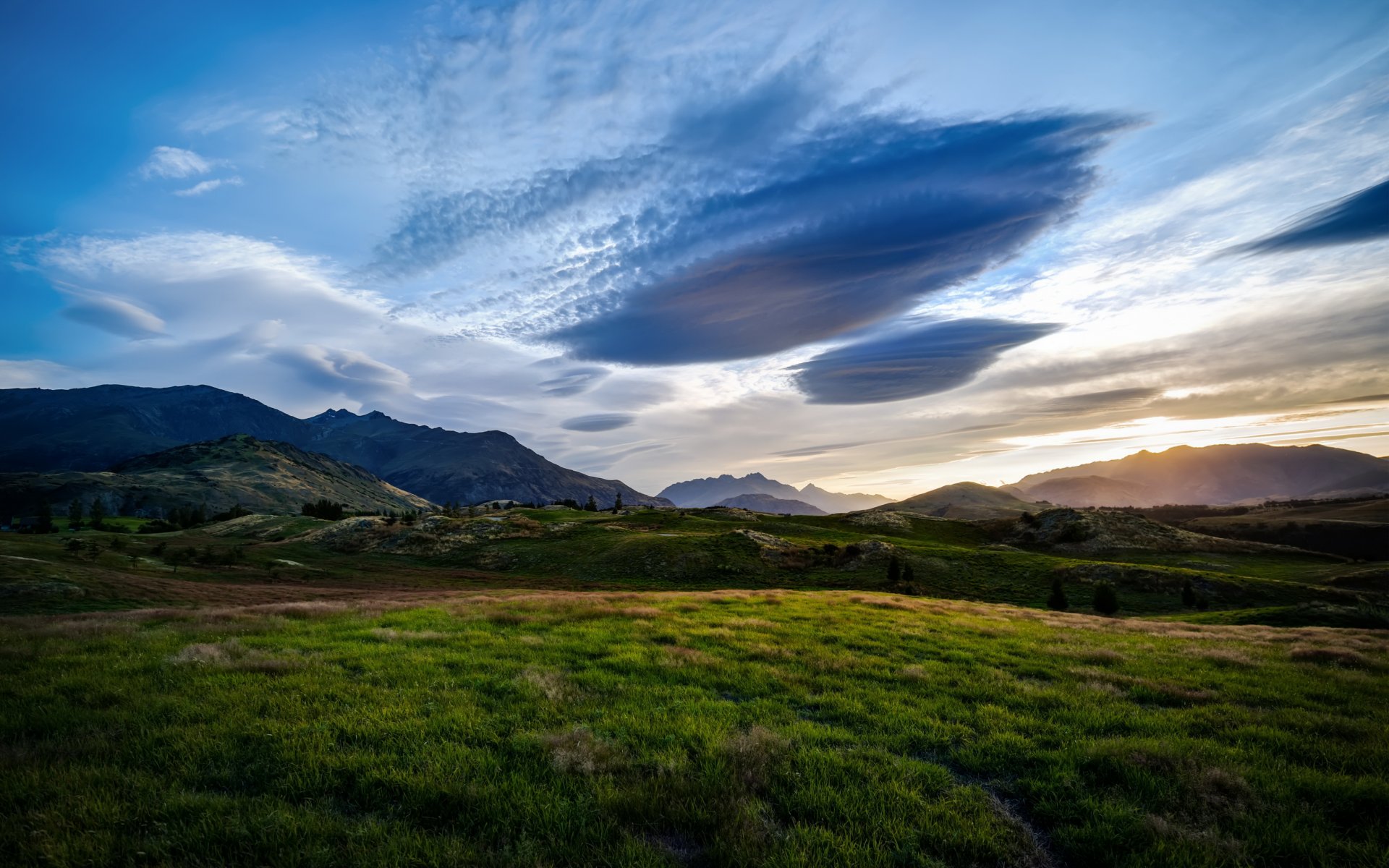 queenstown valley new zealand landscape nature the field mountain