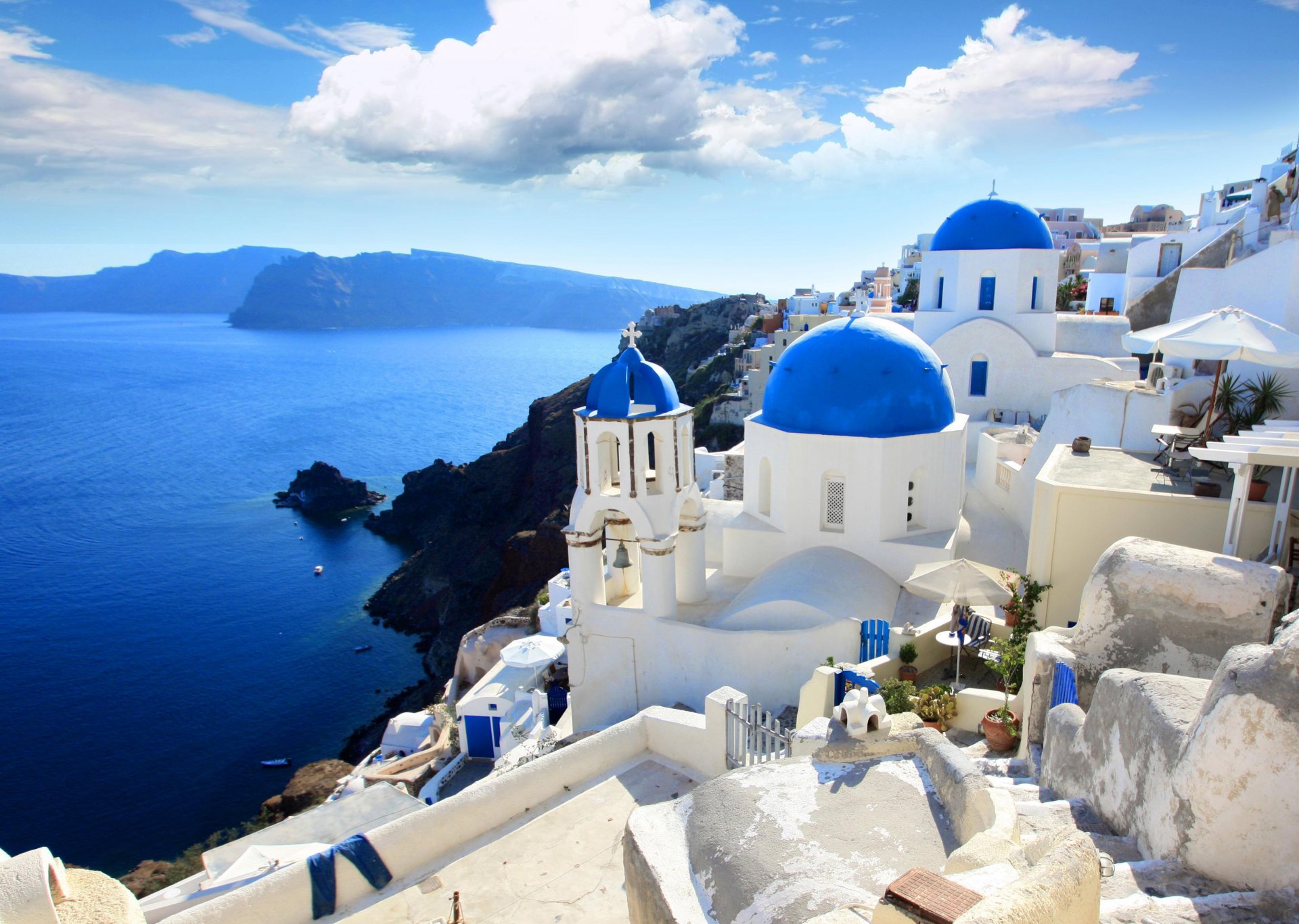 nature landscape sea house greece santorini