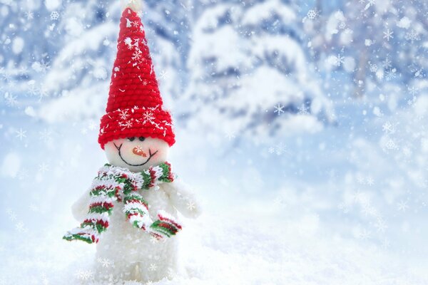 Bonhomme de neige de Noël dans une ambiance festive