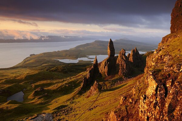 Mountains and river in Scotland