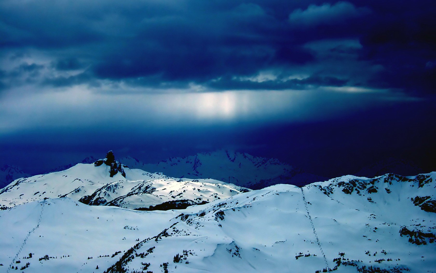 hiver montagnes neige papier peint