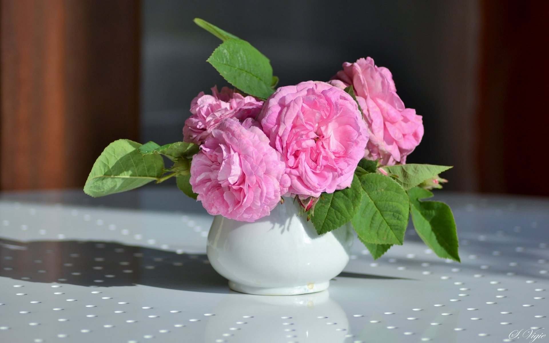 rosas ramo florero