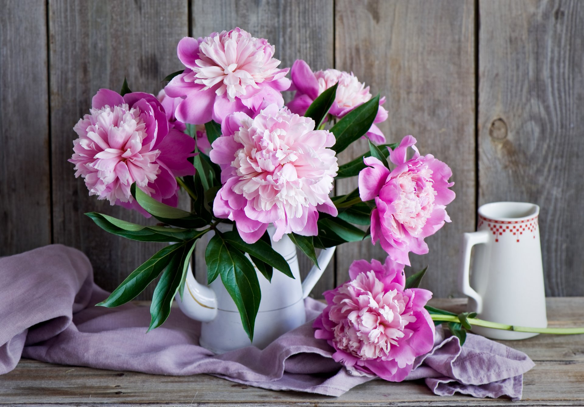 peonie bouquet brocca