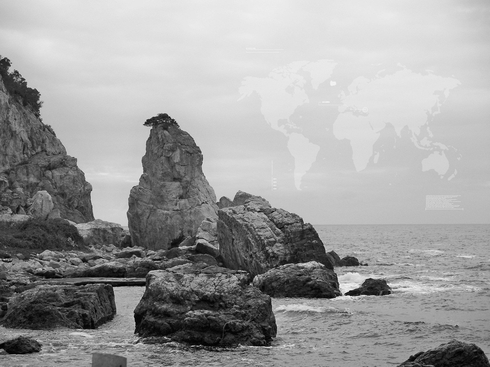 roca mar estado de ánimo cielo