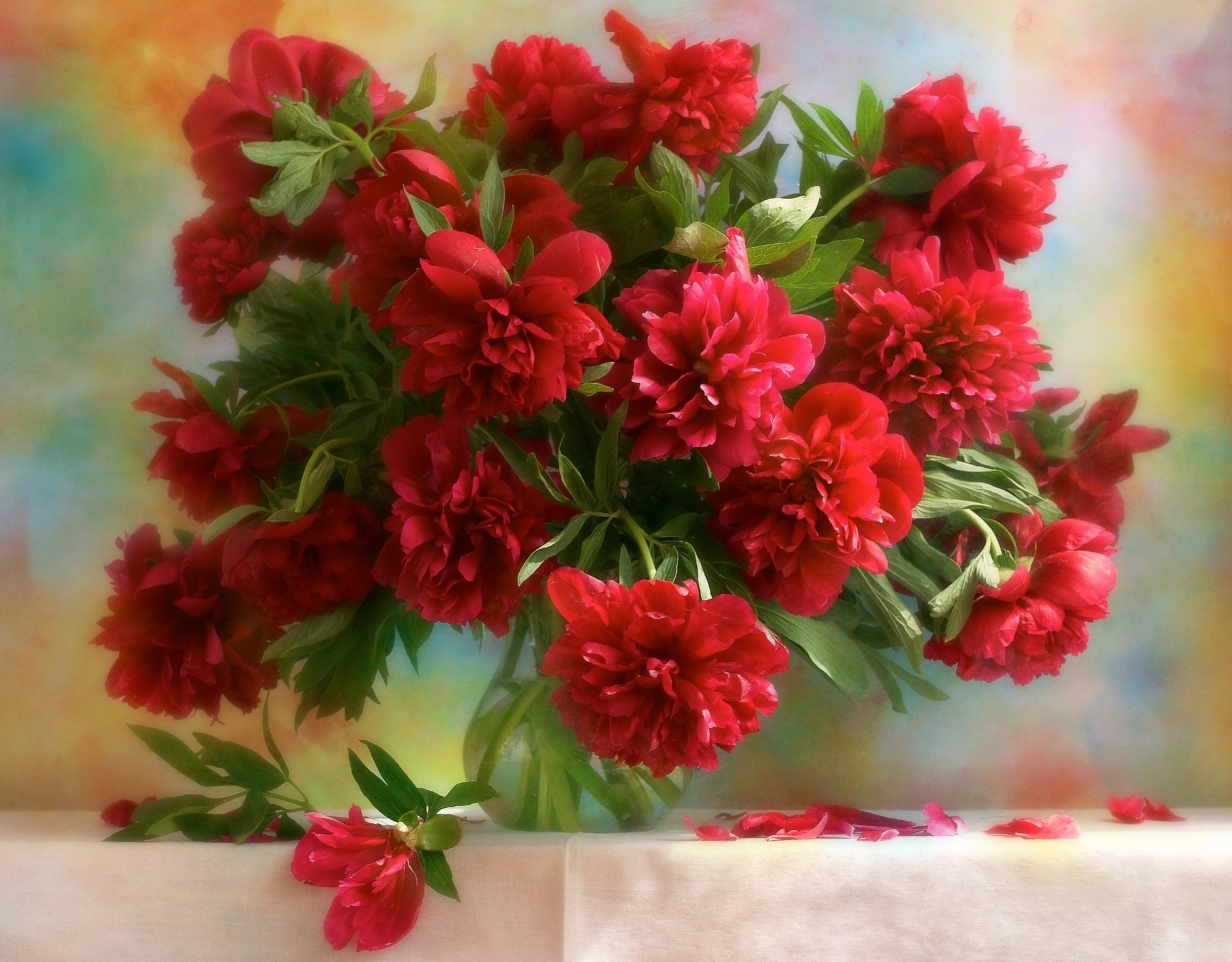 fleurs pivoines bouquet vase