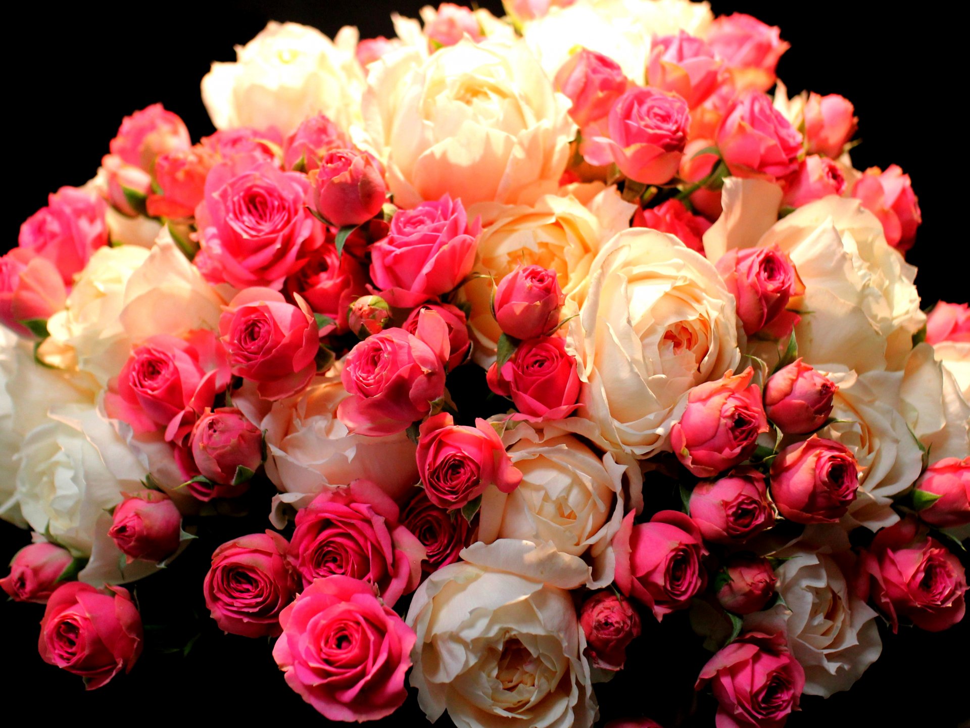 bouquet roses many flower photo