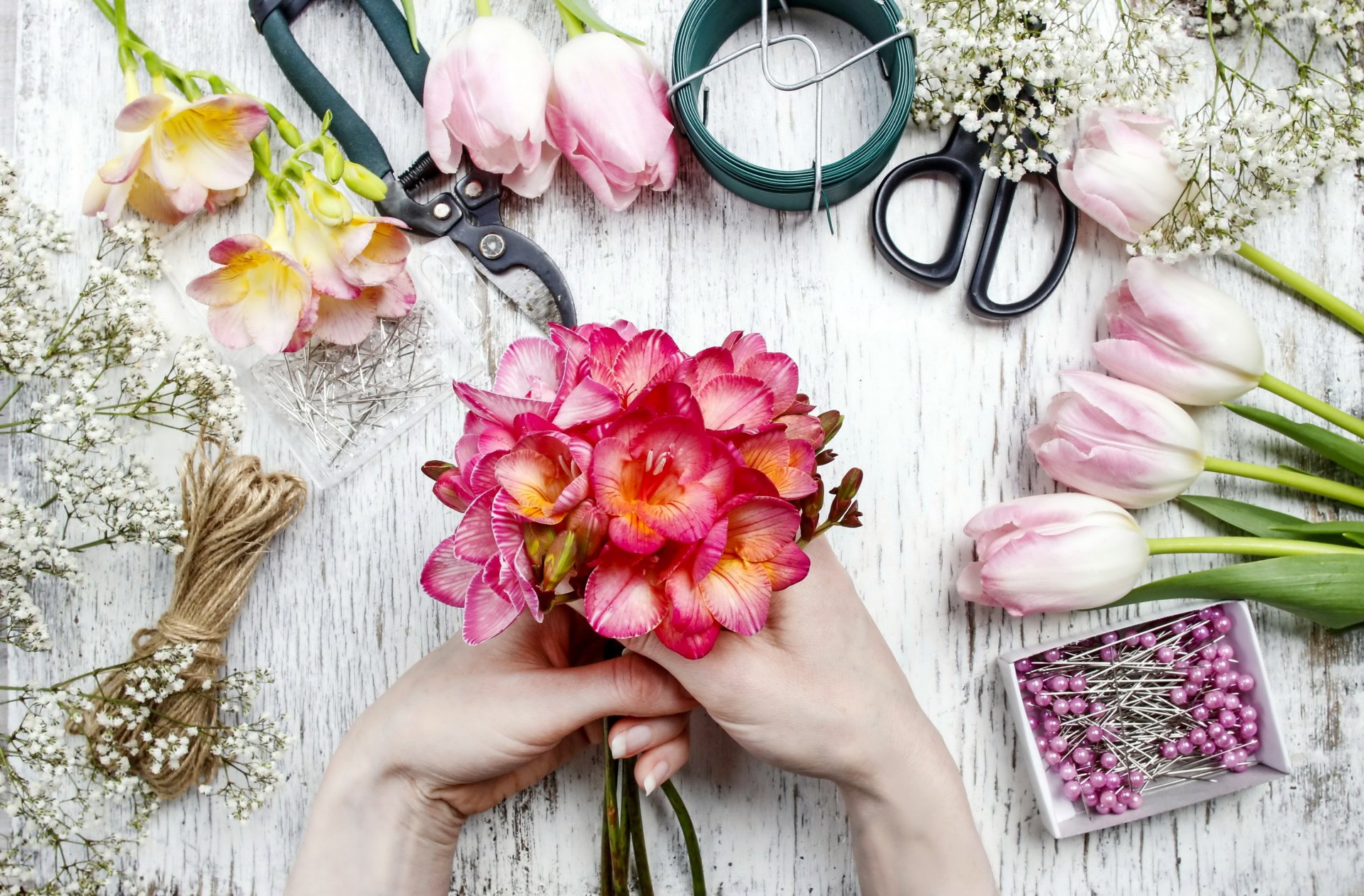 frühling blumen blumenstrauß bunt tulpen dekor desain