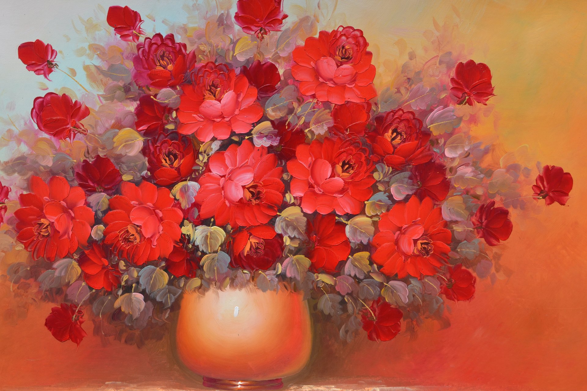 fiori mazzo rosso vaso