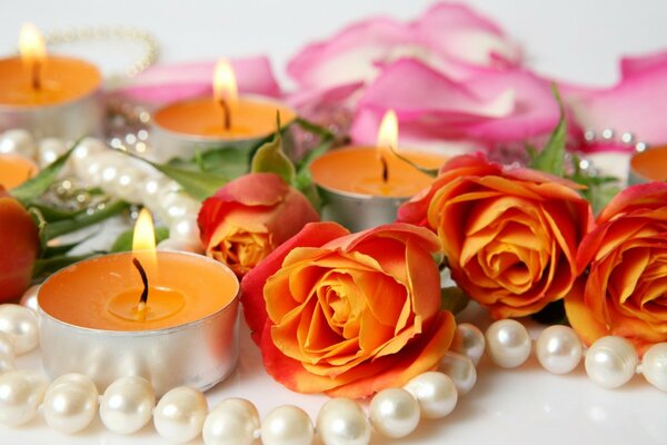 Decorazione della tavola festiva con fiori