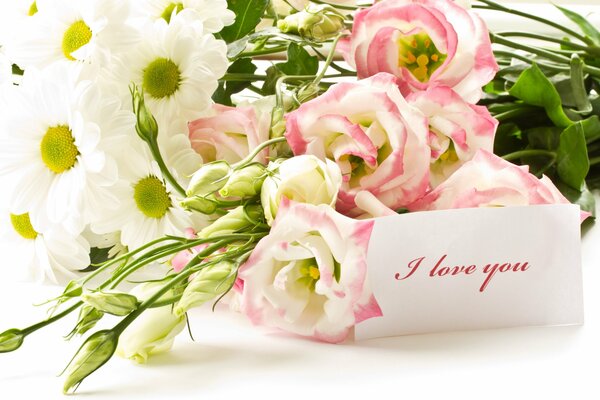 Spring bouquet with love. Beautiful flowers