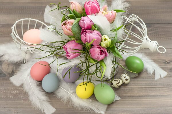 Colorful tulips for Easter