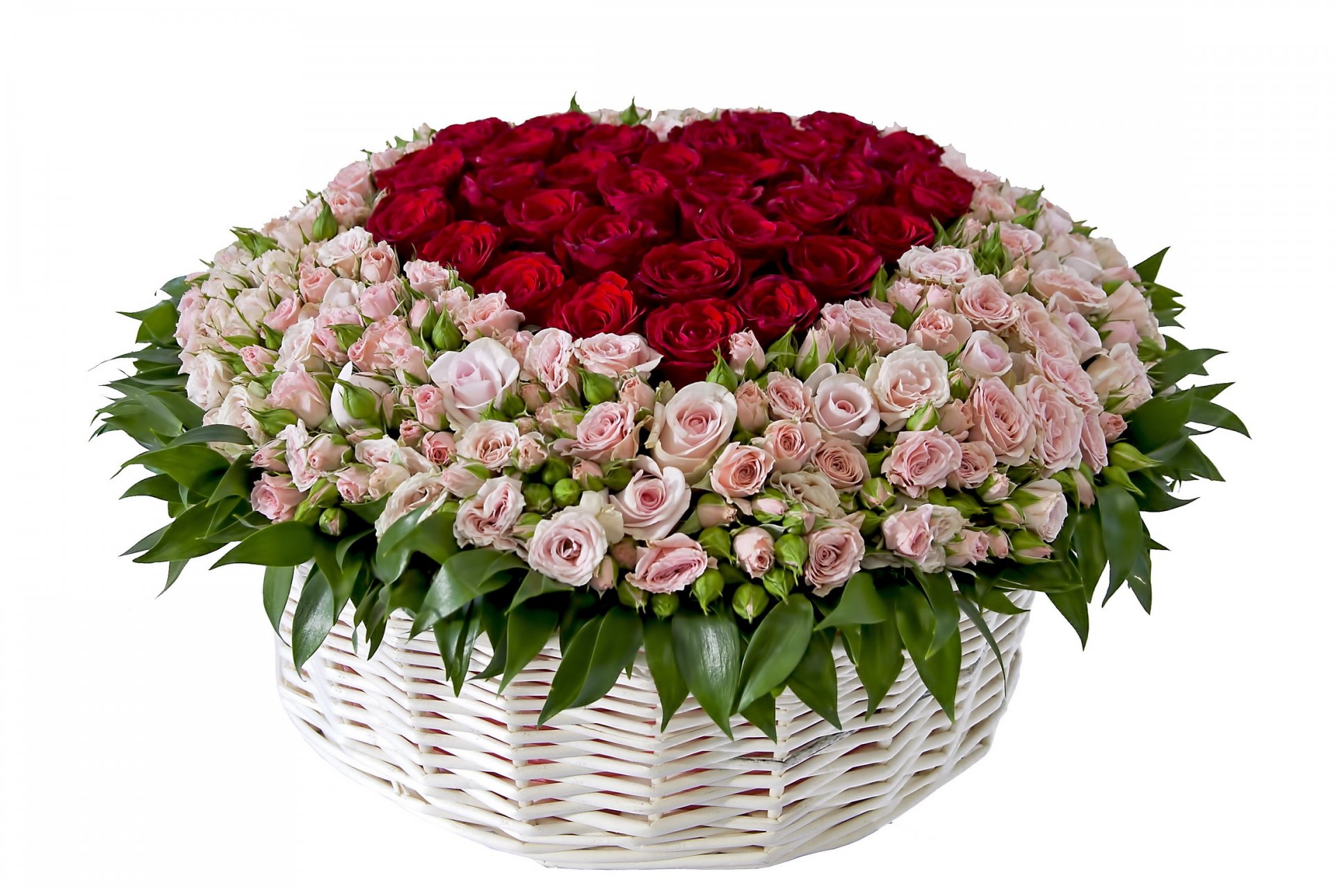 fleurs roses fleur panier panier bouquet