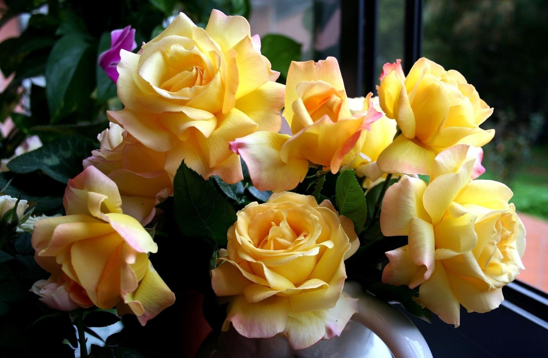 rosen blumen schön gelb blumenstrauß