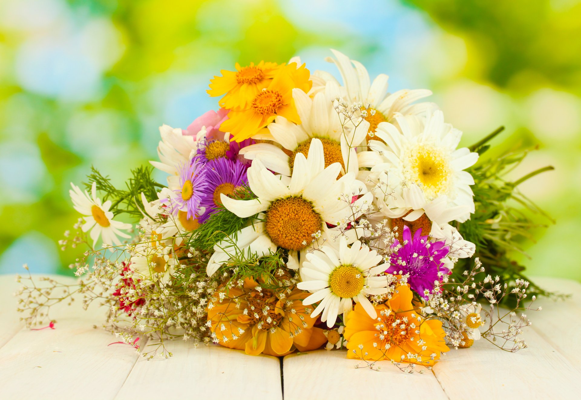 bouquet marguerites gerbera