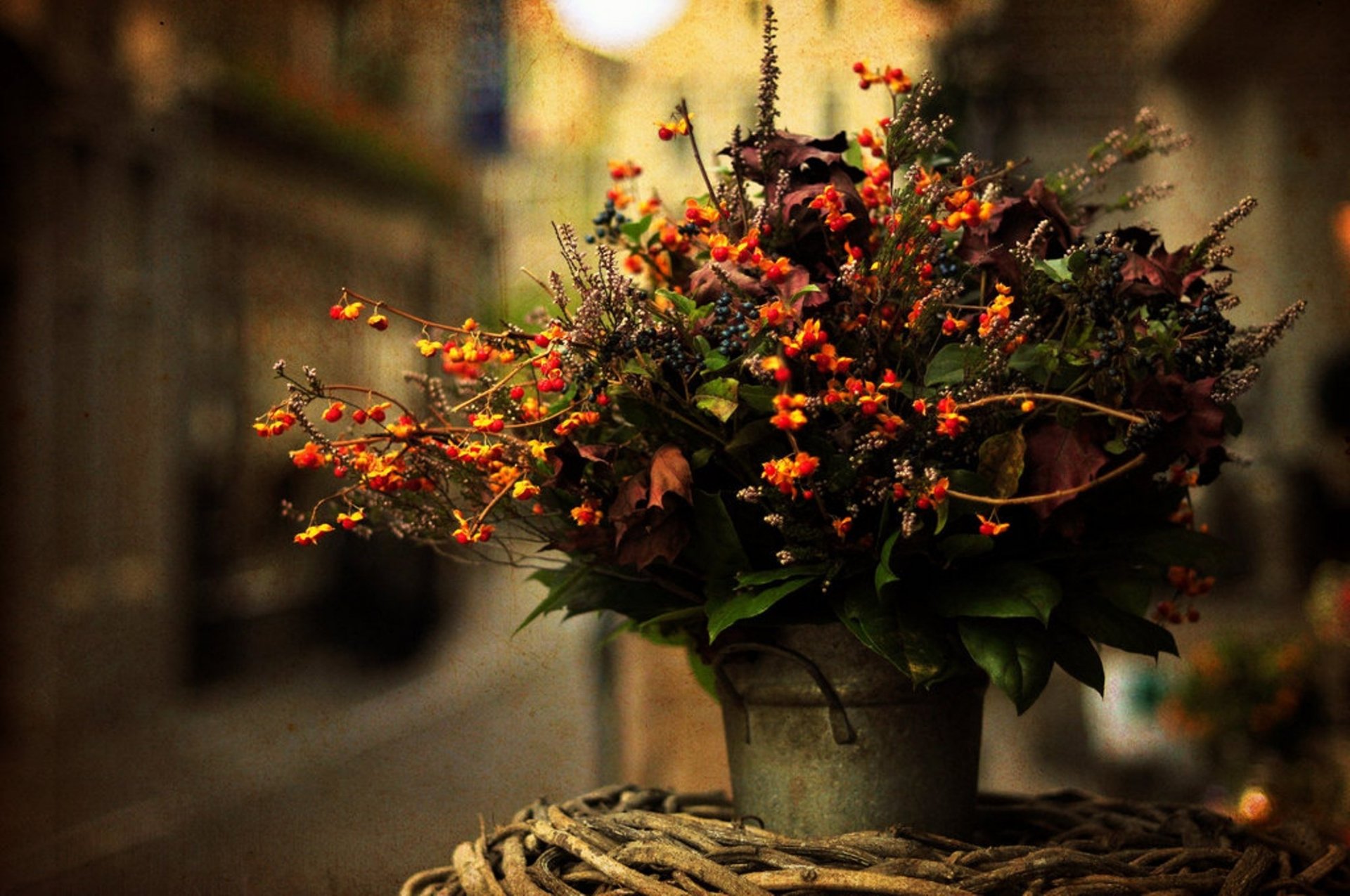 blumenstrauß blumen blätter unschärfe