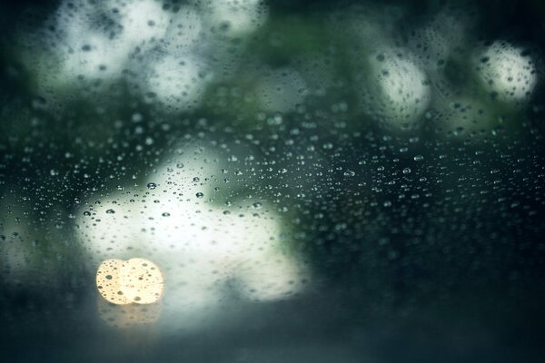 Macro image of a drop on glass