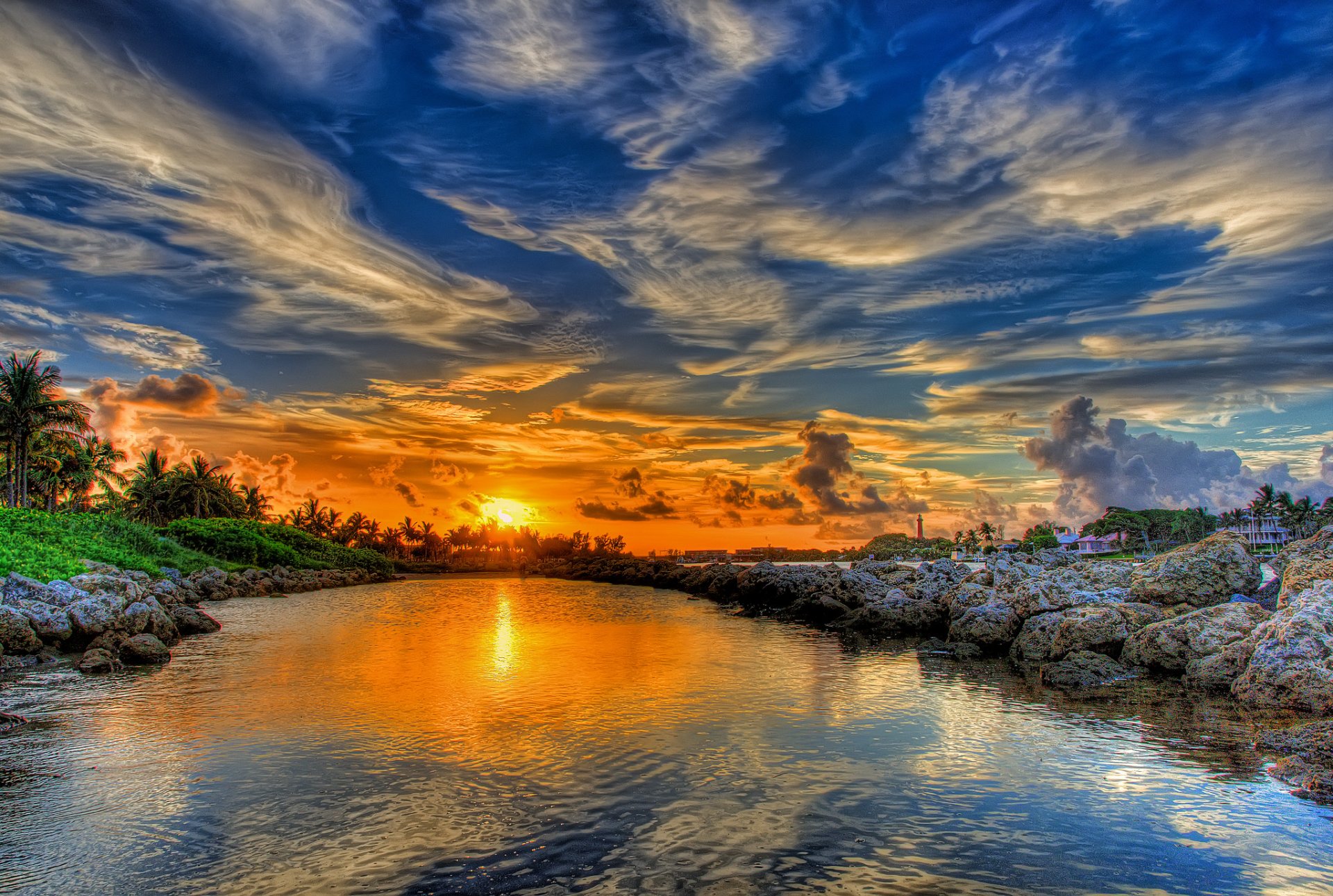 naturaleza cielo nubes puesta de sol agua paisaje río