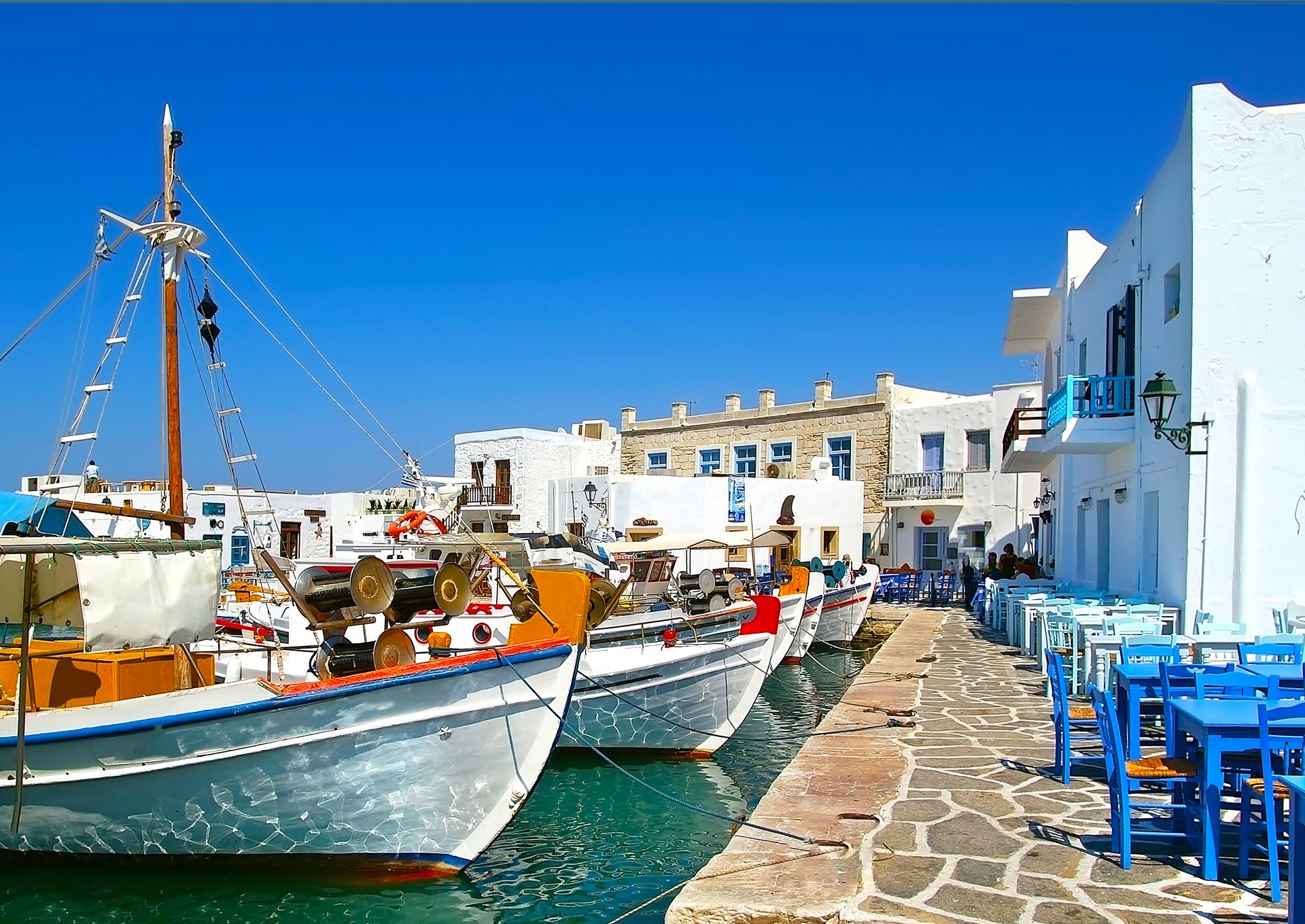 naturaleza paisaje cielo nubes casa mar grecia barcos