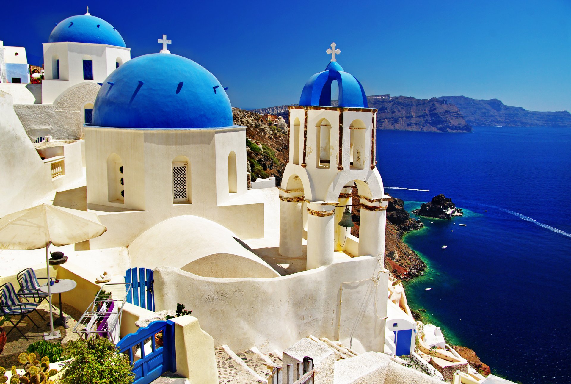 nature landscape sea house greece santorini