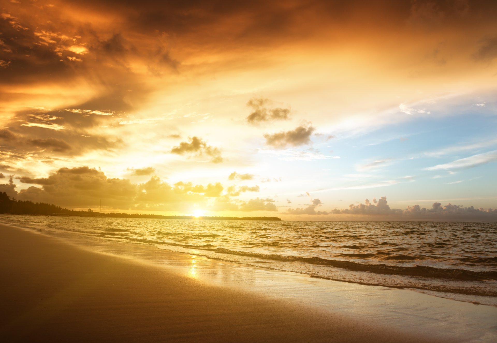 nature landscape sky clouds sand sea beach sunset