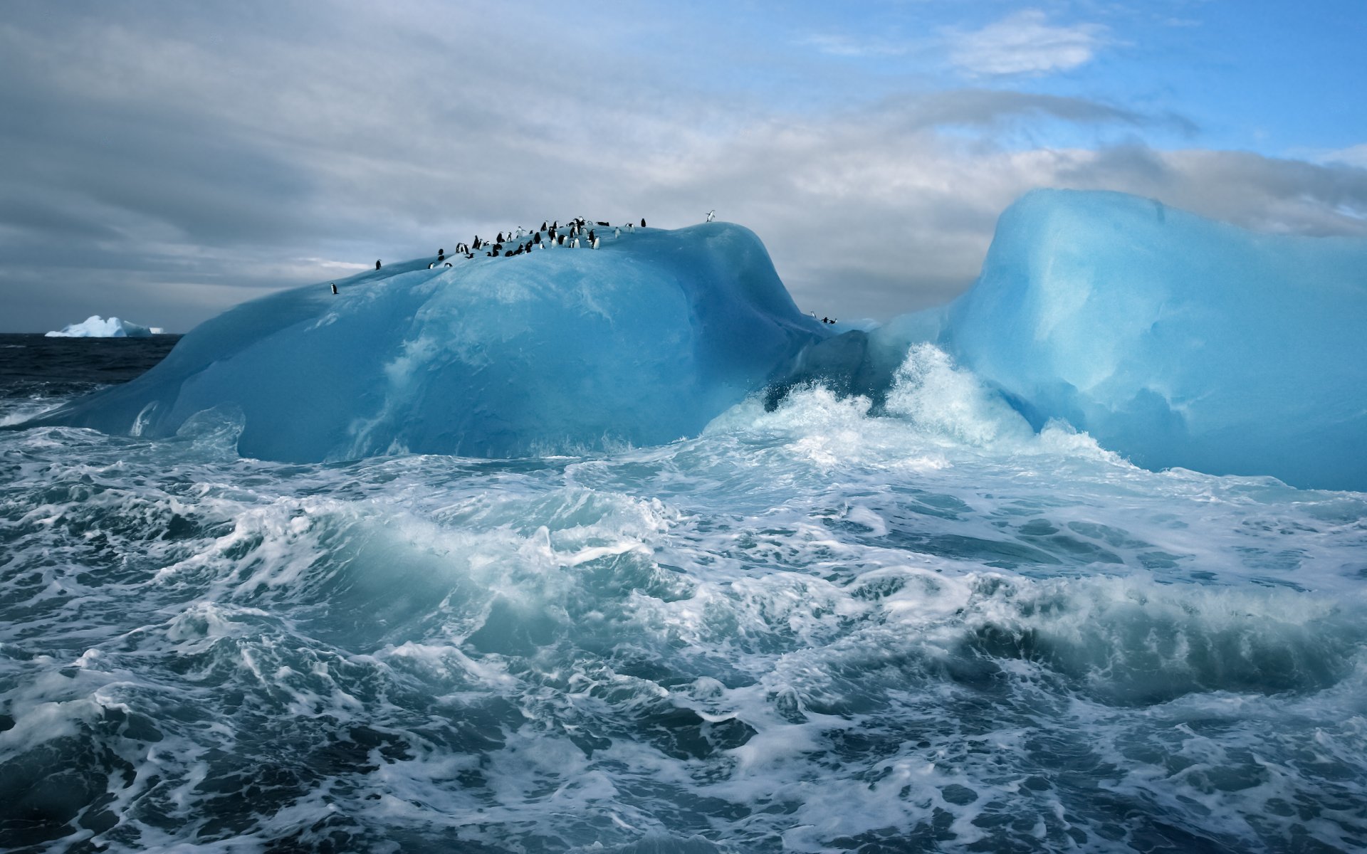 glace bleu arctique eau froid