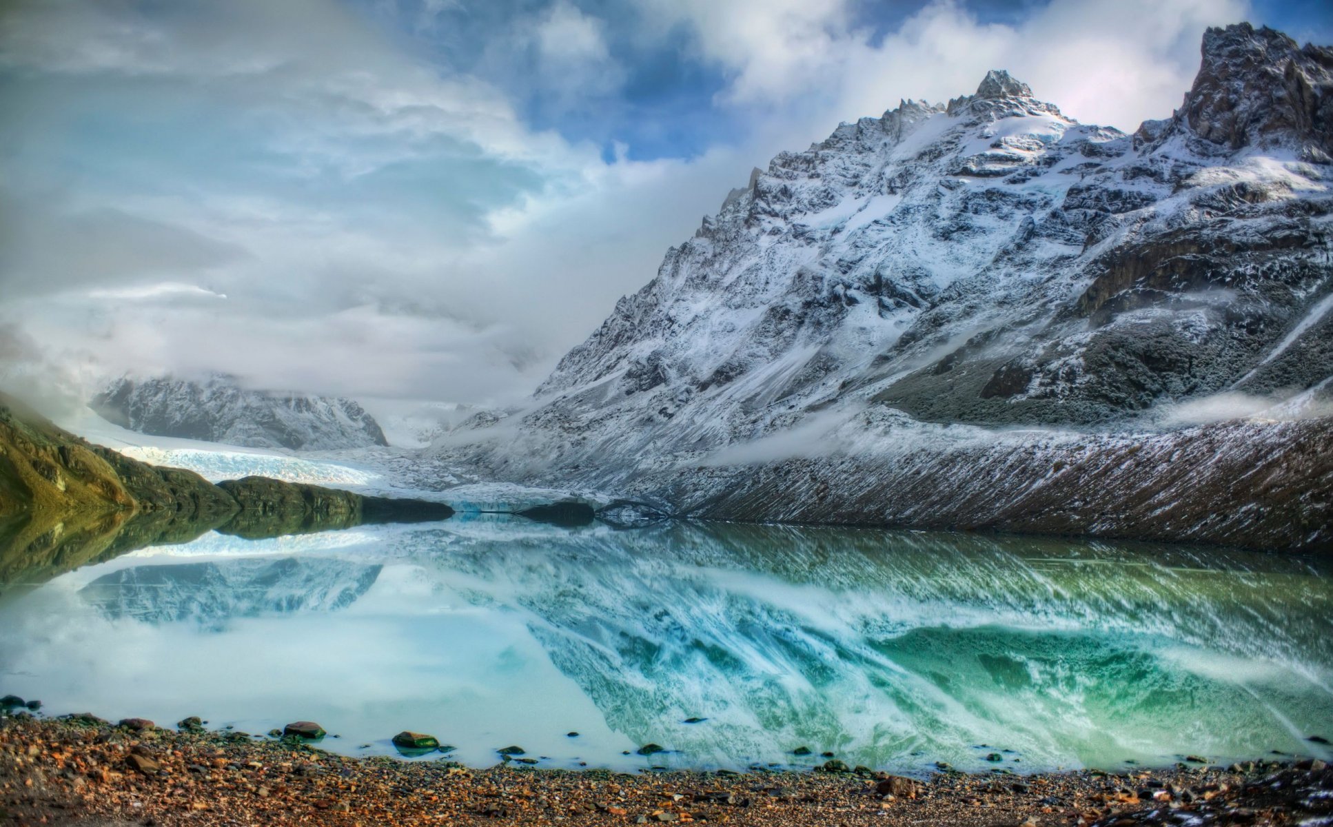 lake mountain snow