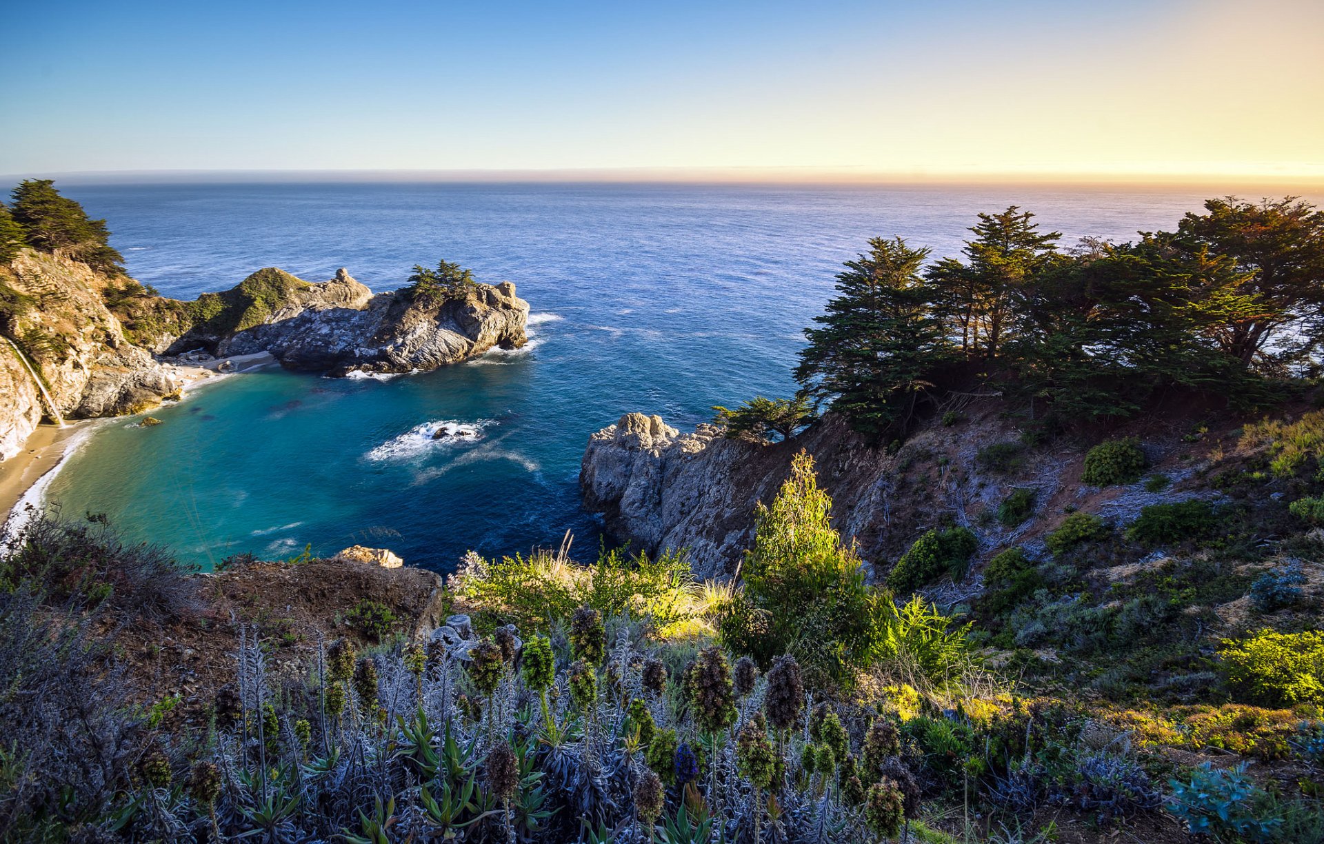 california estados unidos bahía océano naturaleza rocas