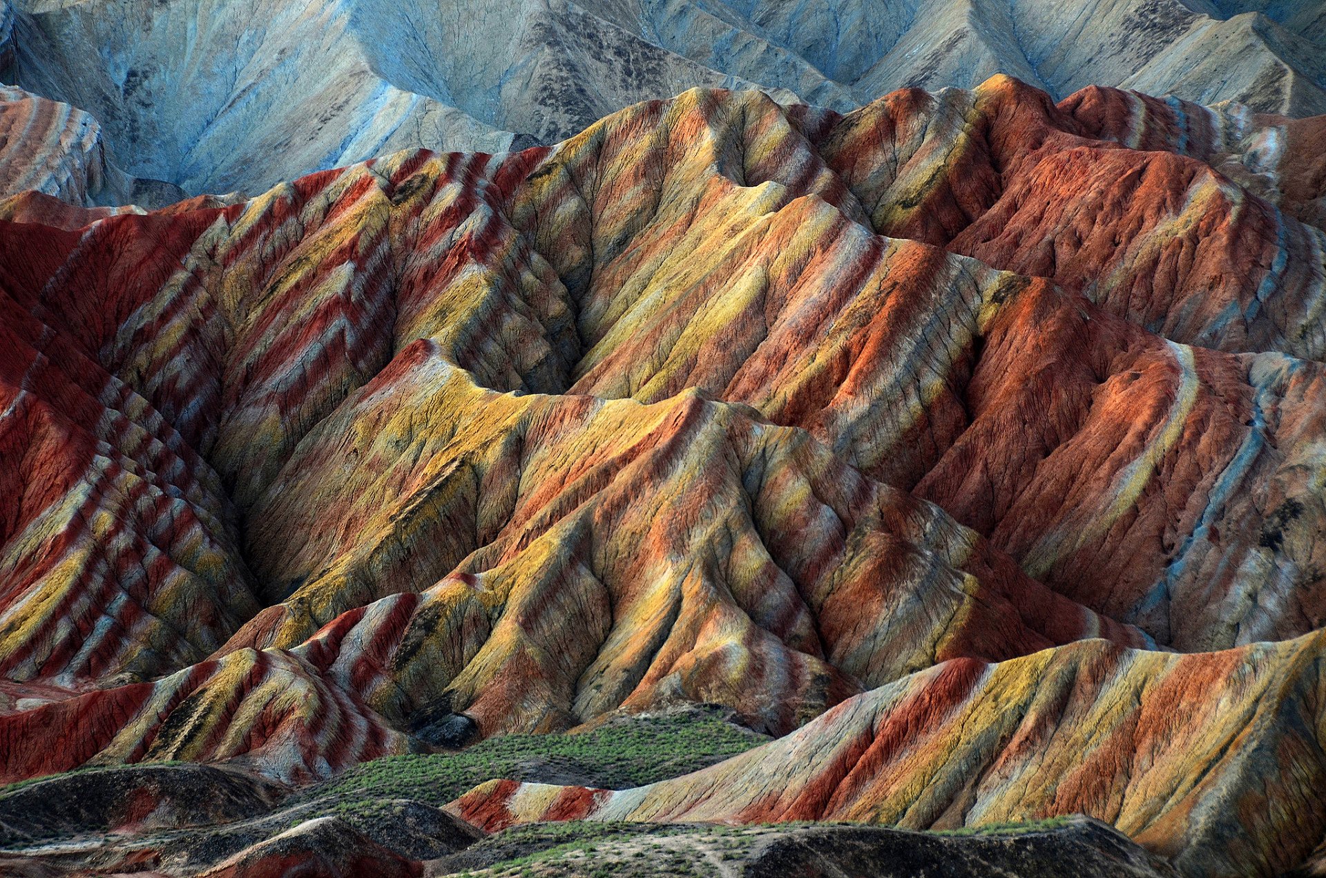 przyroda danxia chiny opady wzgórza