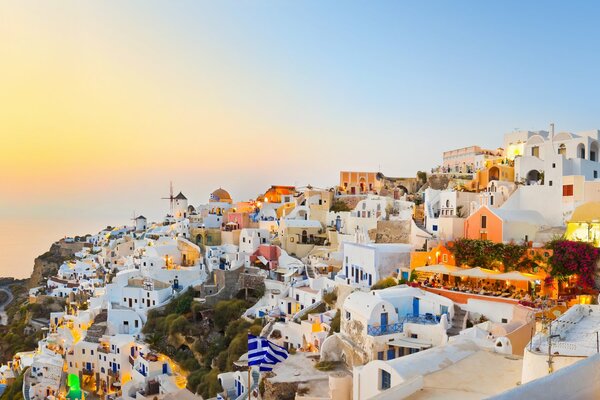 Naturaleza de Grecia-paisaje de Santorini