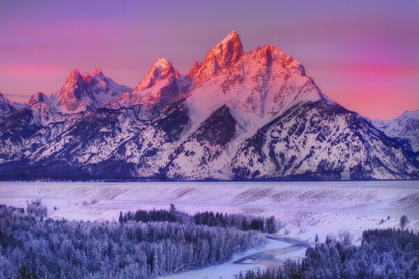 Wyoming Nationalpark im Winter