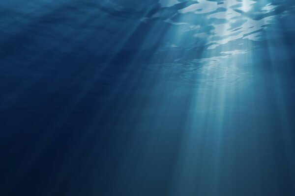 The thickness and depth of the blue ocean