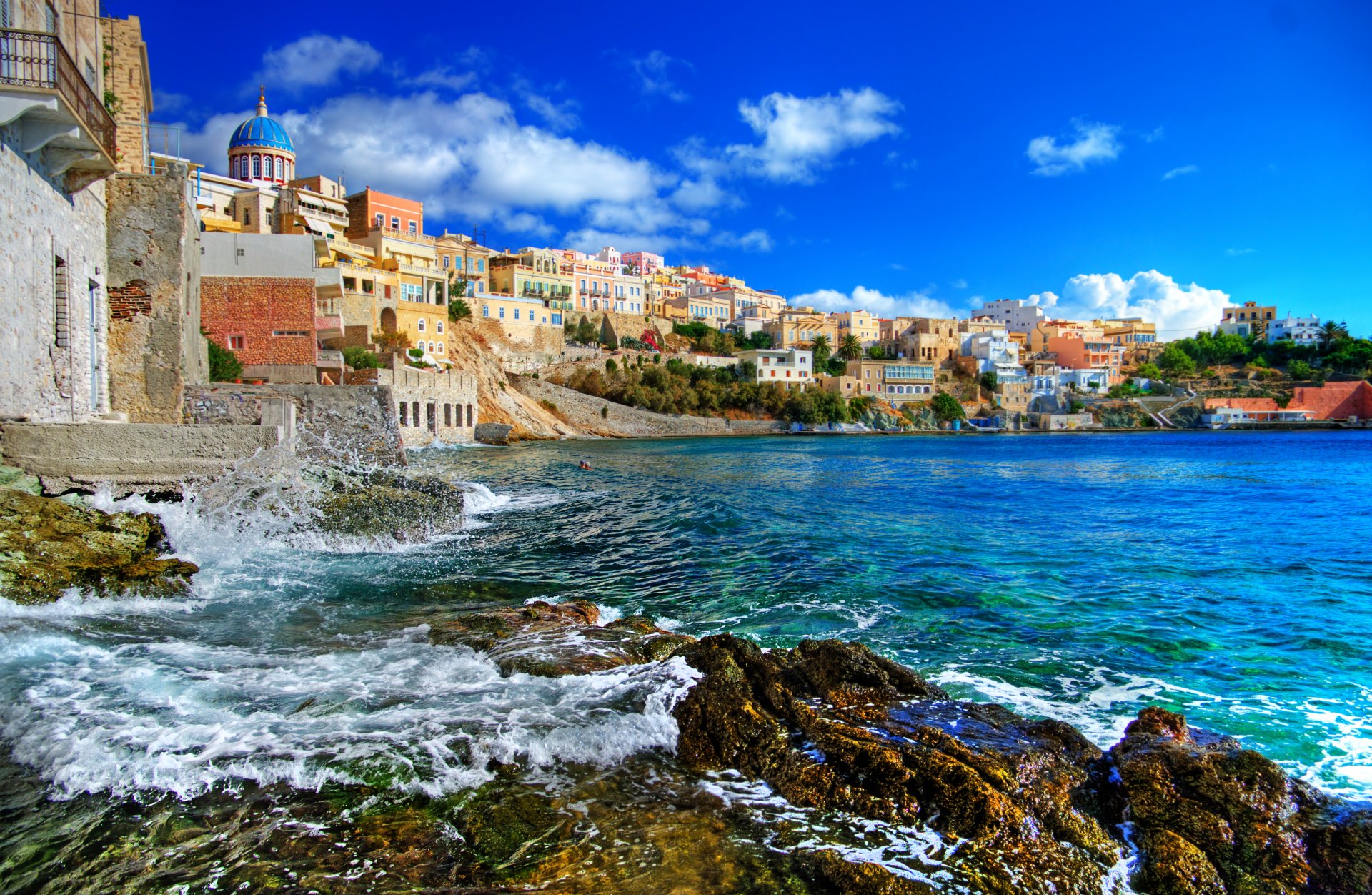 naturaleza paisaje cielo nubes hogar mar grecia